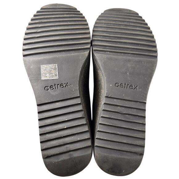 Aetrex Dawn Ankle Wedge Boots Leather & Suede Black Leather Sz 38 EU 7.5-8 US EC - Picture 3 of 11